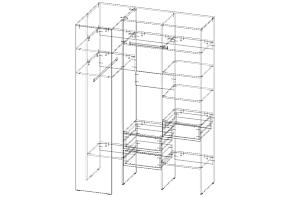 Распродажа - Гардеробная угловая Страйп 3  (1600х2300х900)