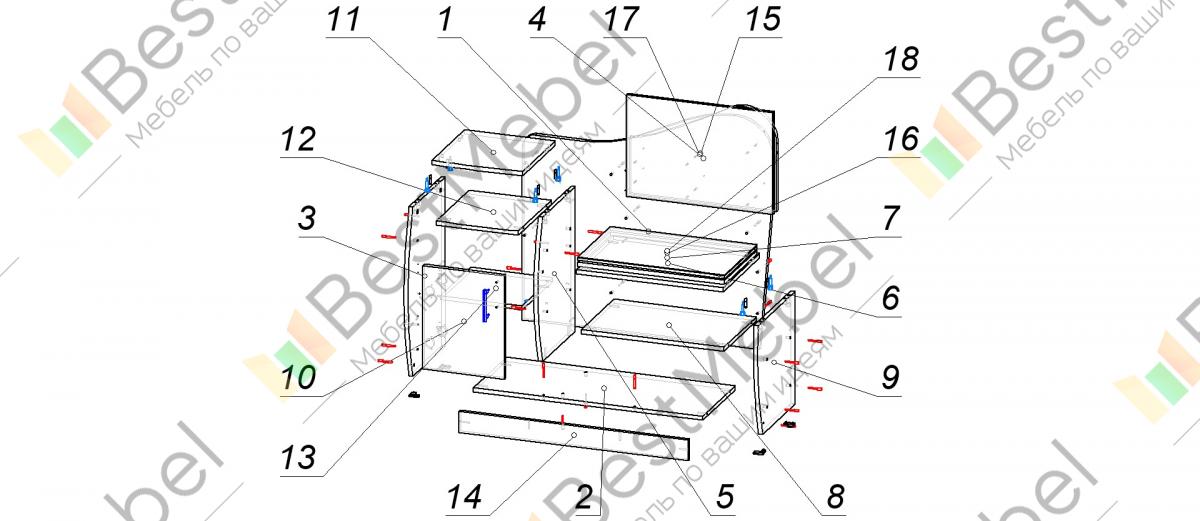 Обувница 38г схема сборки Обувница 38г схема сборки