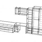 Чертеж Комплект Детской мебели Паскаль К1 BMS