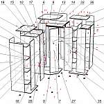 Схема сборки Шкаф угловой Ирис 2 BMS