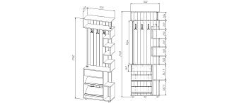 Распродажа - Прихожая Лорида  (700х2100х300)