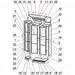 Схема сборки Шкаф-купе со скошенной дверью Аристократ 3 BMS