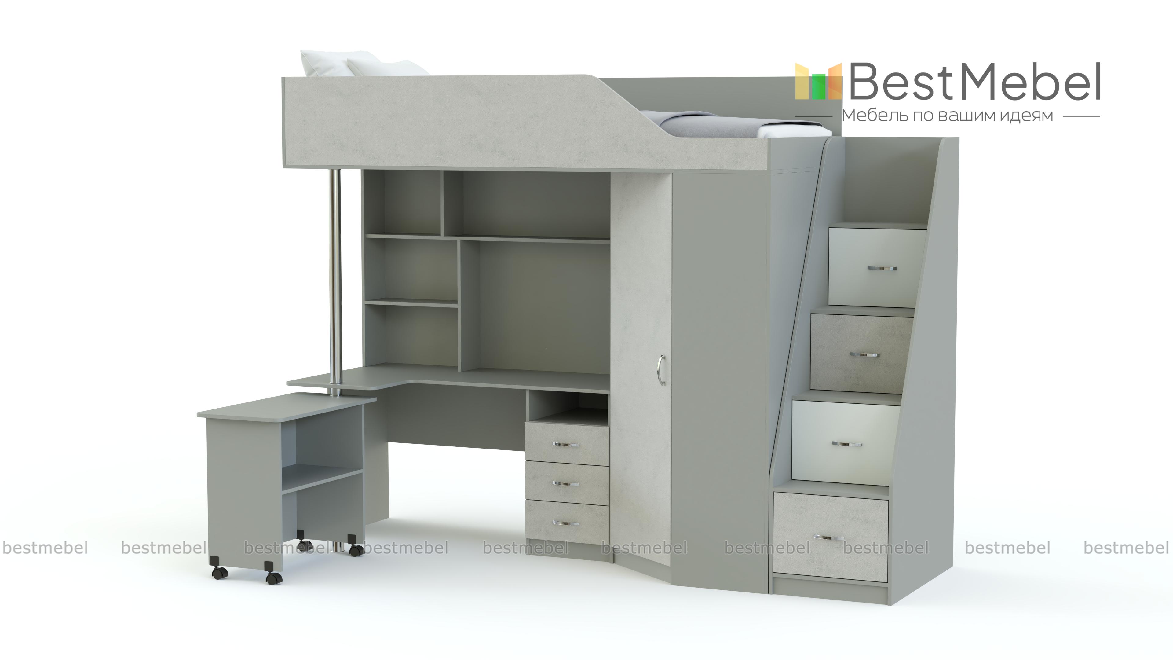 Детская кровать чердак Мерабель 1 BMS - Фото