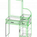 Чертеж Трюмо с зеркалом BMS