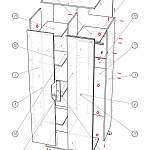 Схема сборки Шкаф 2-х дверный Сорренто Evo BMS