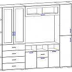 Чертеж Стенка для гостиной Рауна 3 BMS