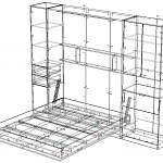 Чертеж Шкаф-кровать с диваном Изабель-12 BMS