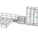 Чертеж Спальный гарнитур Уют BMS