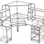 Чертеж Угловой стол СУ-11 BMS