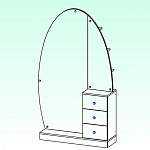 Чертеж Комод с зеркалом Трисс 2 BMS