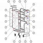 Схема сборки Шкаф нижний с 3-мя ящиками Прованс BMS