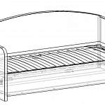 Чертеж Кровать детская Соня-1 с основанием BMS