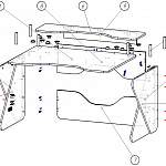 Схема сборки Геймерский стол Стелл 4 BMS