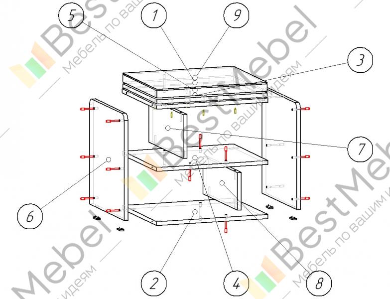 Обувница 38г схема сборки Обувница 38г схема сборки