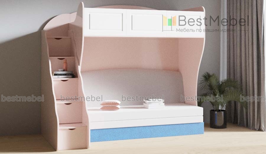 Кровать-чердак с диваном Василиса 1 BMS