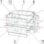 Схема сборки Прикроватная тумба Милена 4Д BMS