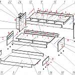 Схема сборки Кровать трехъярусная Дора 20 BMS