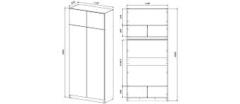 Распродажа - Шкаф распашной Ангард 35 (1100*2500*500) (1100х2500х500)