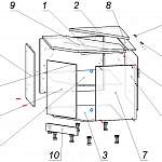 Схема сборки Шкаф нижний угловой (трапеция) Виктор BMS