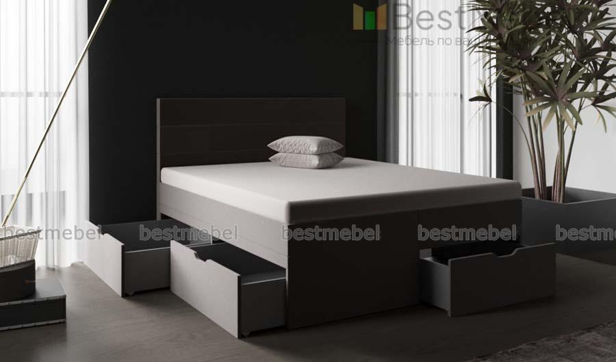 Кровать с 3 ящиками Жасмин 12 BMS - Фото