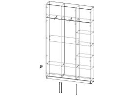 Распродажа - Распашной шкаф Вилета 6  (1500х2500х300)