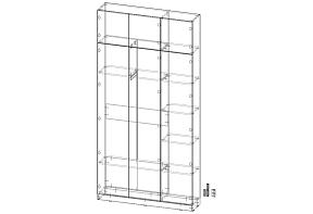 Распродажа - Шкаф распашной Интарс 3А (1300х2600х300)