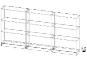 Распродажа - ЭСКИЗ №00000265160 Стеллаж Барни 07  (2400х1160х280)