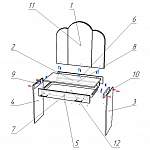 Схема сборки Туалетный столик Ронда BMS