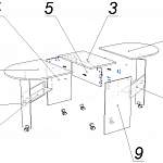 Схема сборки Кухонный стол Паллада 1 BMS