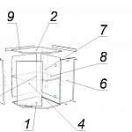 Схема сборки Шкаф навесной угловой Аура BMS