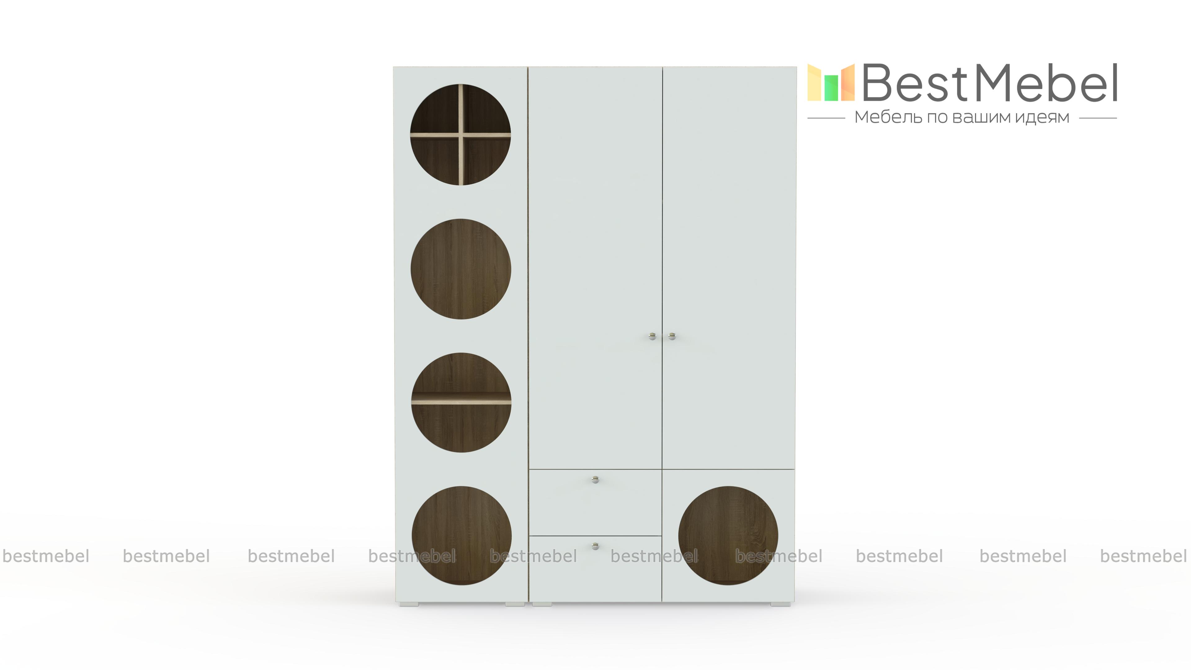 Шкаф распашной Авелин 3 BMS - Фото