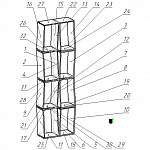 Схема сборки Стеллаж Кубик 2 BMS