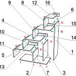 Схема сборки Лестница для кровати Львенок 6 BMS