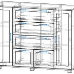Чертеж Комод Интерьер люкс 8.1 BMS