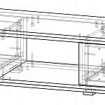 Чертеж ТВ-тумба Куба-3 BMS