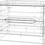 Чертеж Прикроватная тумба Марджи BMS