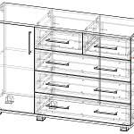 Чертеж Комод Азарт-4 BMS