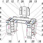 Схема сборки Туалетный столик Paris BMS
