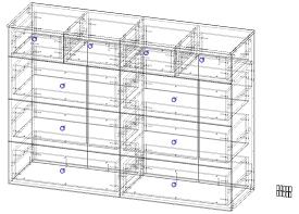 Распродажа - Комод Эден-10  (1540х1100х450)