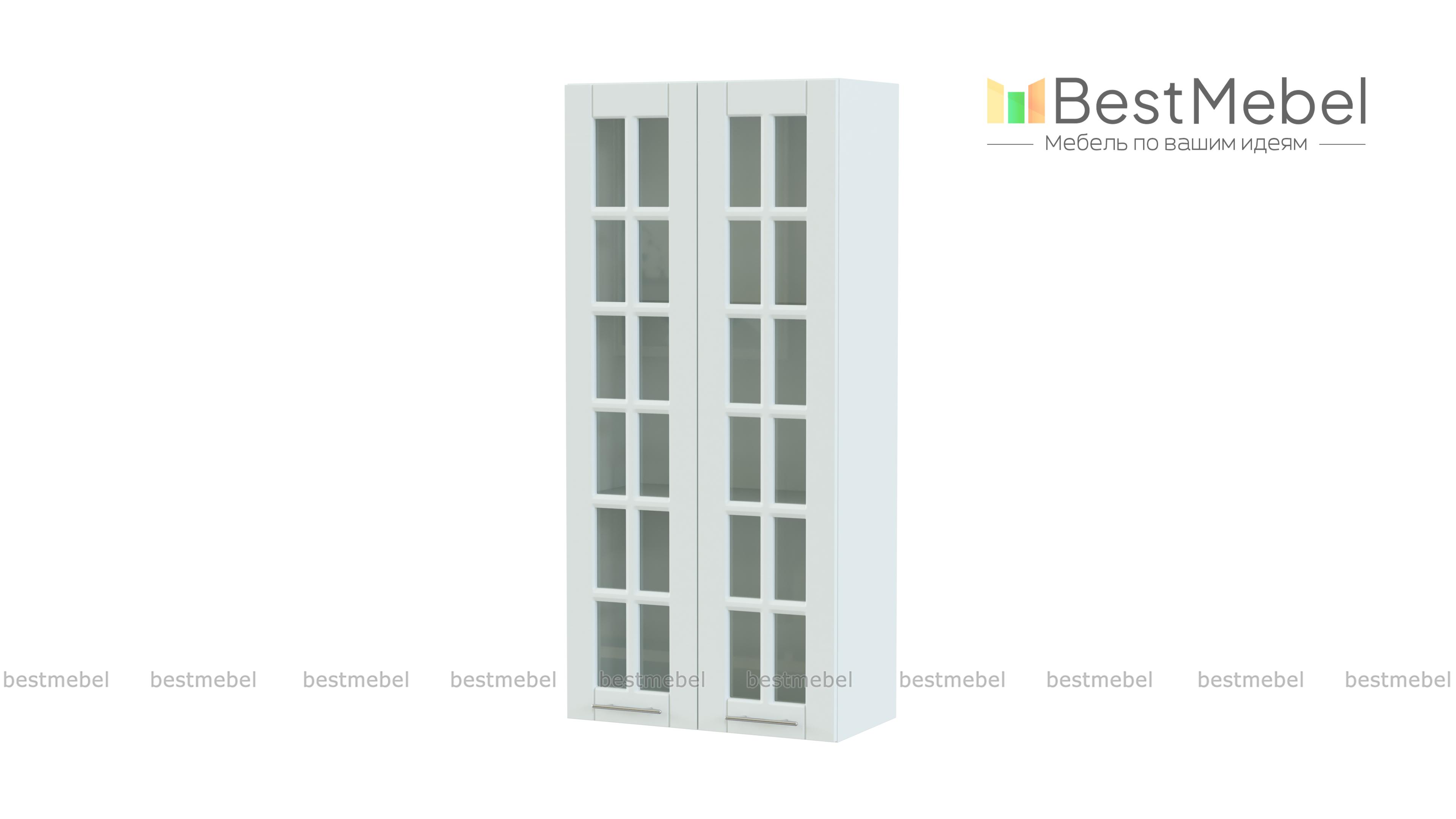 Полупенал навесной 2 двери со стеклом Палермо BMS - Фото