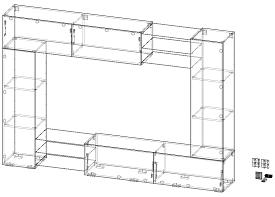 Распродажа - Стенка Мираж  (2700х1850х400)