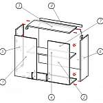 Схема сборки Шкаф навесной  Paprika 1 BMS