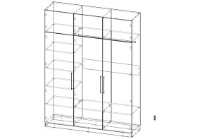 Распродажа - Распашной шкаф Вилета 6  (1800х2400х500)