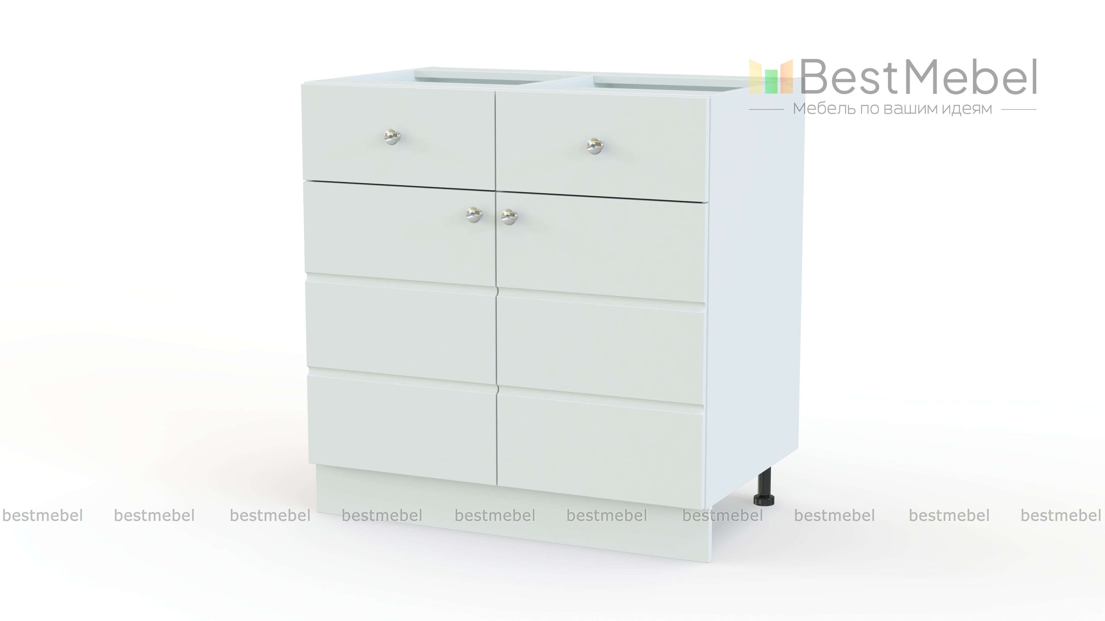 Тумба напольная Квадро 2 ящика BMS