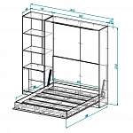 Чертеж Шкаф-кровать с диваном Париж BMS