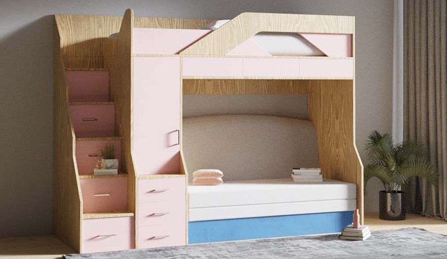 Детская кровать с диваном Пиано 1 BMS - Фото