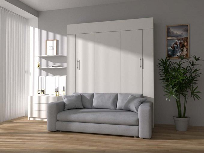 Шкаф-кровать с диваном Лакс 2 BMS - Фото