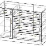 Чертеж Комод №4 МДФ Люкс BMS