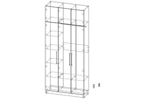 Распродажа - Распашной шкаф Вилета 6  (1100х2500х400)