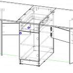 Чертеж Стол-тумба Хлоя СТ BMS